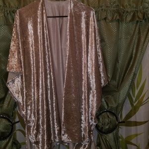 Velvety champagne cardigan/strug